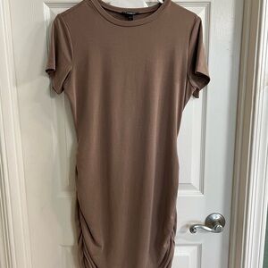 Express Taupe Short Sleeve Top
